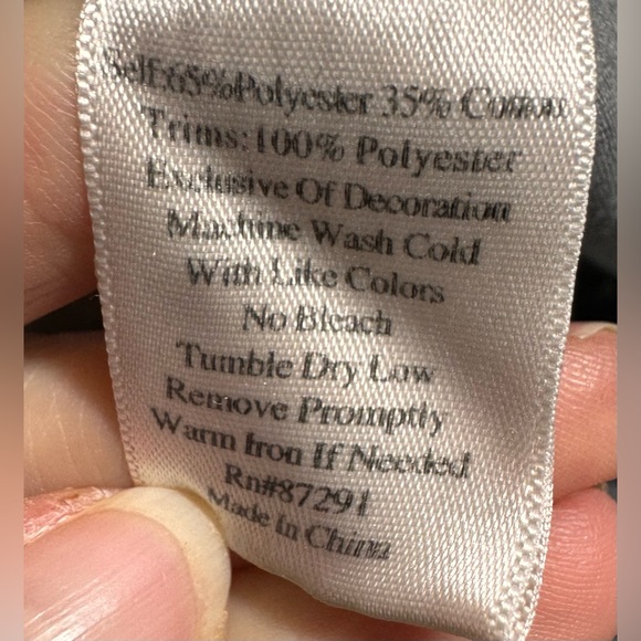 Johnny Was Flowy Gray Button Up Top- Size Large - Picture 3 of 5